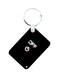English Phrases Printed Keychain Black/White
