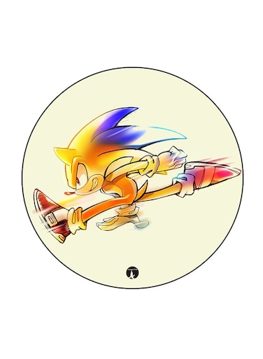 Video Game Sonic Printed Fridge Magnet Multicolour