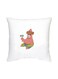 Patrick Star Printed Decorative Cushion White/Pink/Green 16x16inch