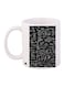 Scribbles Printed Coffee Mug White/Black 11ounce