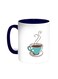 A Cup Of Coffee Printed Coffee Mug Blue/White 11ounce