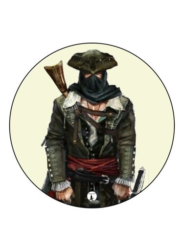 Assassin's Creed Printed Fridge Magnet Grey/White/Green