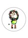 Chrismas Printed Fridge Magnet Multicolour 5.5 x 5.5cm