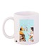Cartoon Printed Ceramic Coffee Mug White/Blue/Brown