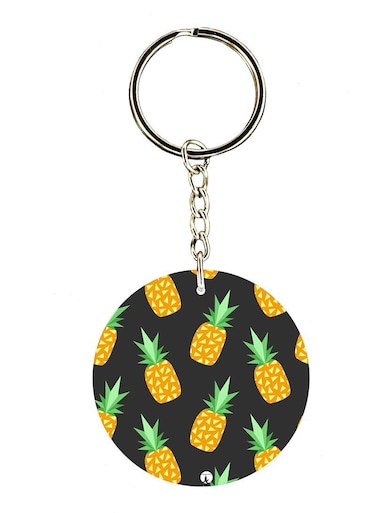 Pineapples Double Side Printed Keychain