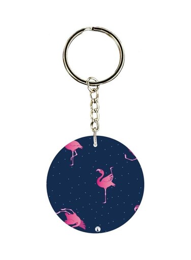 Birds Printed Double Sided Keychain