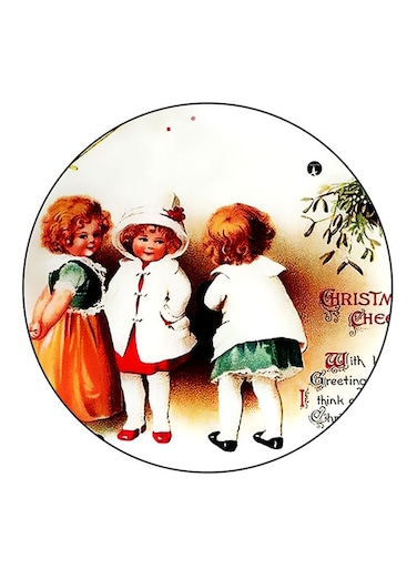 Vintage Art Printed Fridge Magnet Multicolour