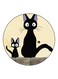 Cat Printed Fridge Magnet Beige/Black/White 5.5cm