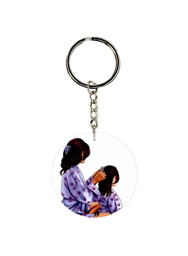 Girl Printed Dual Sided Keychain