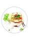Noodles Printed Fridge Magnet White/Green/Yellow 5.5cm
