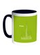 Dubai Towers Printed Coffee Mug Green/White/Blue 11ounce