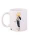 Cartoon Printed Coffee Mug White/Black/Beige 11ounce