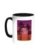 Summer Vacation Printed Coffee Mug Black/White 11ounce