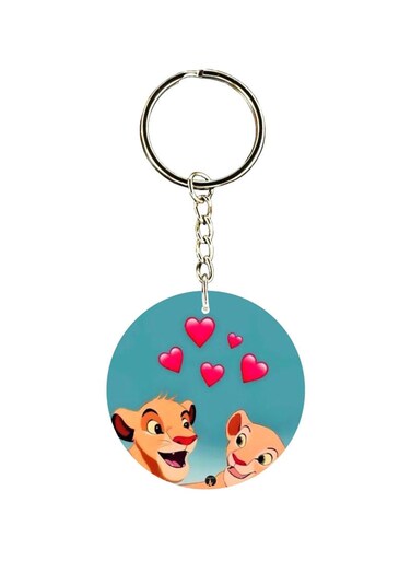 Cartoon Printed Dual Sided Keychain