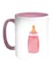 Feeding Children Printed Coffee Mug White/Pink 11ounce