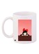 Cartoon Girl Printed Coffee Mug White/Brown/Red 11ounce
