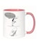 Mug Ceramic Cup 11oz, Microwave Safe, Arab Your Opinion Arabic Meme Short Quotes Office Home Coffee Mug with Attitude in pink