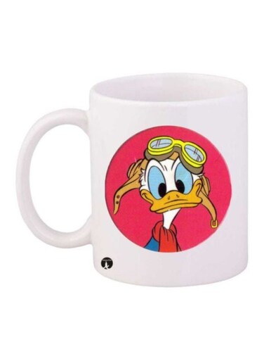 Donald Duck Printed Coffee Mug White/Pink/Blue
