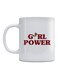 Girl Power Printed Mug White/Red/Green