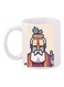 Cartoon Printed Coffee Mug White/Beige/Brown 11ounce
