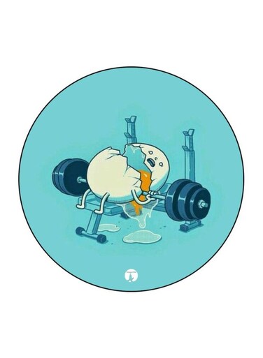 Egg Printed Fridge Magnet Blue/White/Yellow