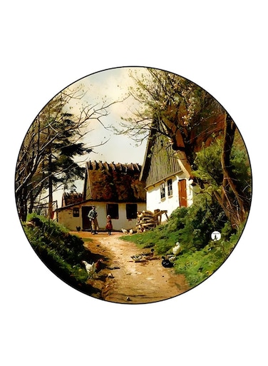 Vintage Art Printed Fridge Magnet Multicolour