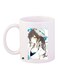 Anime Girl Printed Coffee Mug White/Grey/Blue 11ounce