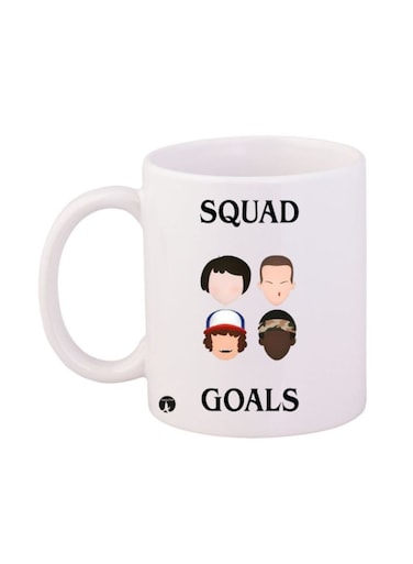Stranger Things Printed Mug White/Black/Brown 12ounce