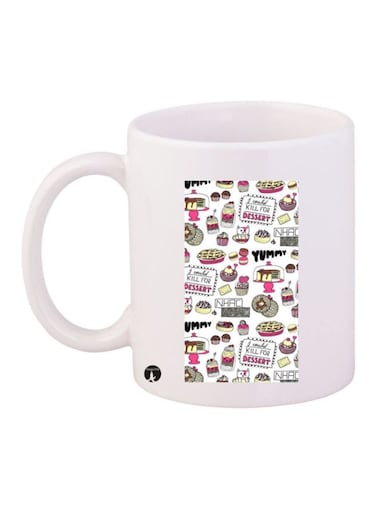 Food Printed Mug White/Red/Green Standard Size