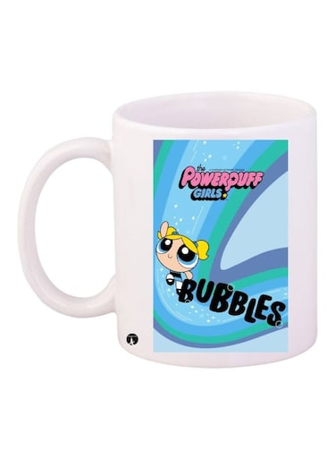 Powerpuff Girls Bubbles Printed Coffee Mug White/Blue/Yellow