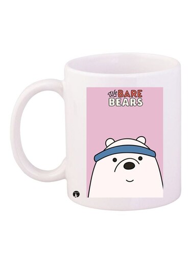 We Bare Bears Printed Coffee Mug White/Pink/Blue