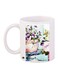 Floral Printed Coffee Mug White/Purple/Green 11ounce