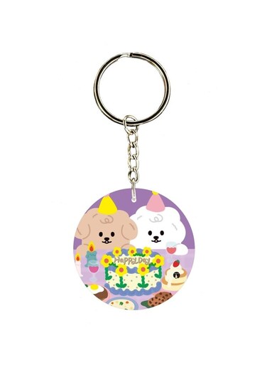 Cartoon Printed Keychain