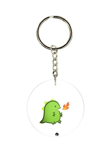 Single Sided Animie Dianosaur Printed Keychain