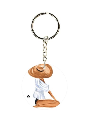 Beach Girl Printed Keychain