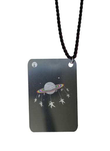 Space Printed Car Mirror Pendant