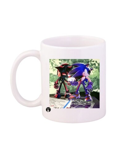 Printed Sonic Mug White/Blue/Green