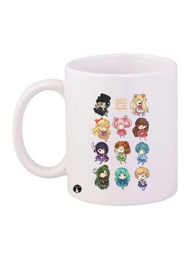 The Anime Sailor Moon Printed Coffee Mug White/Black/Green