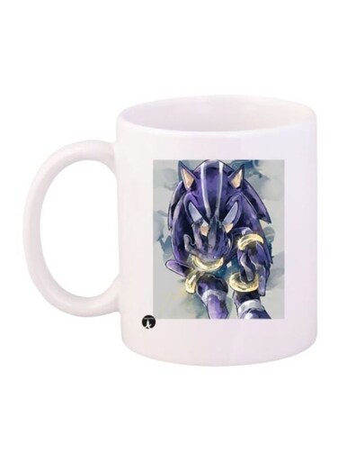 Game Sonic Character Printed Coffee Mug White/Purple