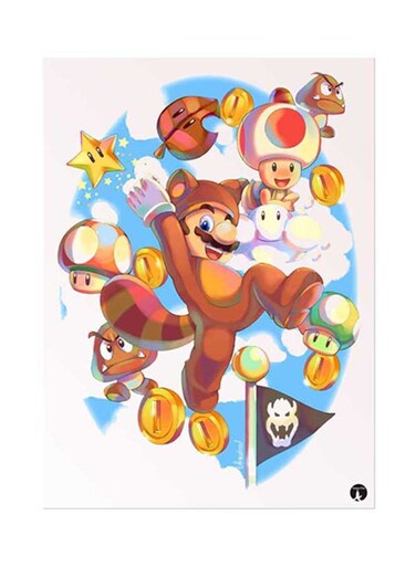 Video Game Super Mario Metal Plate Poster Multicolour 15x20centimeter