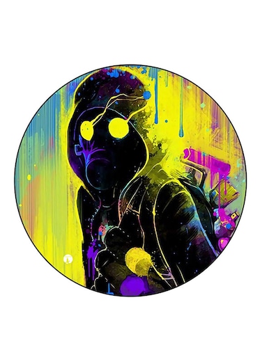 Man Printed Fridge Magnet Round Multicolour