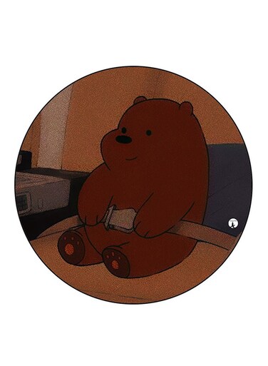 We Bare Bears Printed Fridge Magnet Round Multicolour