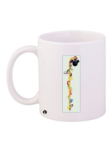 Disney Princess Printed Coffee Mug White/Yellow/Black