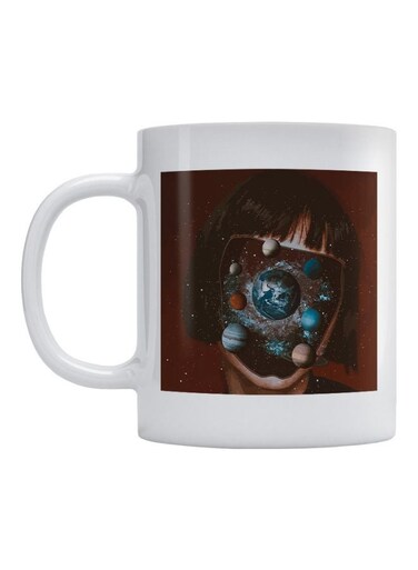 Solar System Printed Mug White/Brown/Black