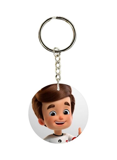 Double Sided Cartoon Printed Keychain