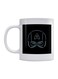 Captain America Mask Printed Mug White/Black
