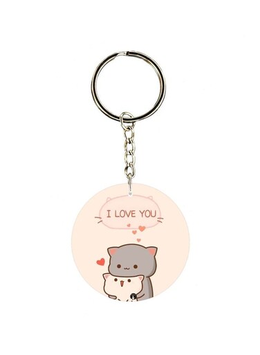 Cartoon Themed Single Sided Keychain