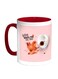 Coffee Makes You Feel Free Printed Ceramic Coffee Mug Pink/Red/White