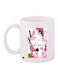 Cat Printed Coffee Mug White/Pink/Green 11ounce