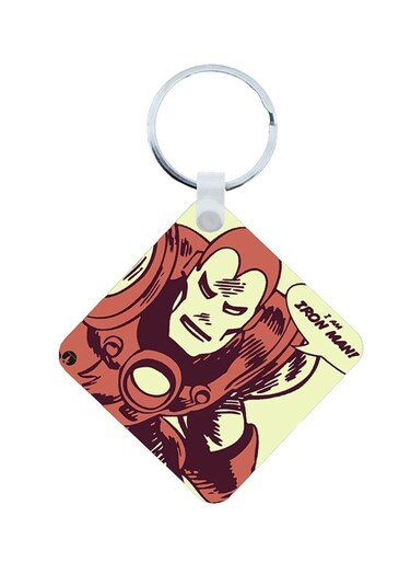 The Iron Man Wooden Keychain